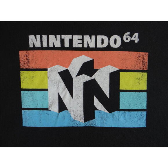 Nintendo 64 Graphic Tee - Retro Style XL Black T-Shirt - Picture 3 of 4